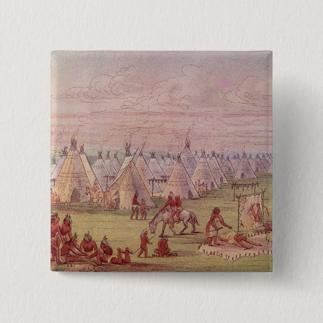 Comanchee Village 15 Cm Square Badge (Front)
