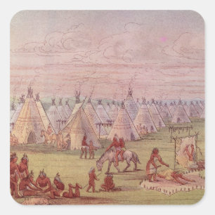 Comanchee Village Square Sticker