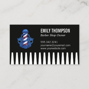 Comb   Barber Pole Business Card