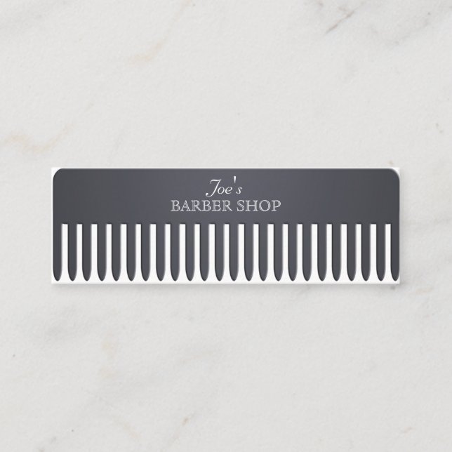 Comb hair salon funny professional cover mini business card (Front)