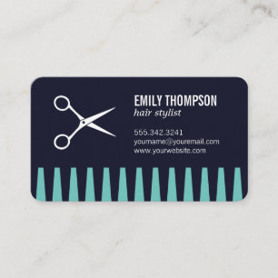 Comb Scissors Hair Stylist Business Card