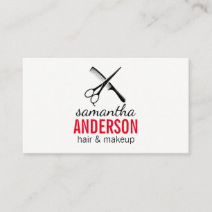 Comb Scissors   Hair Stylist Logo Business Card