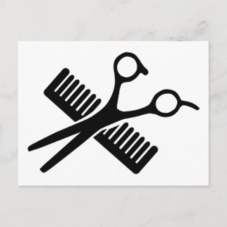 Comb & Scissors Postcard