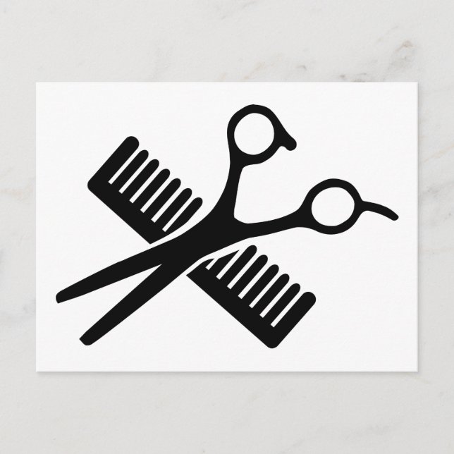 Comb & Scissors Postcard (Front)