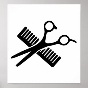Comb & Scissors Poster