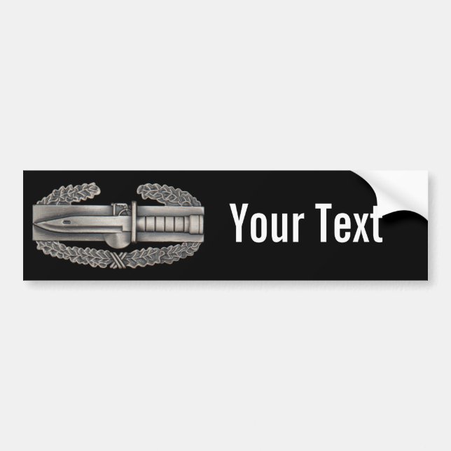 Combat Action Badge Bumper Sticker (Front)