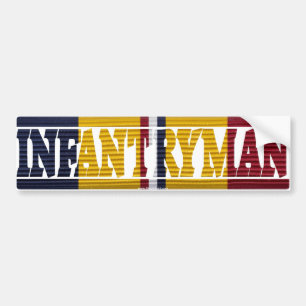 Combat Action Ribbon INFANTRYMAN Bumper Sticker