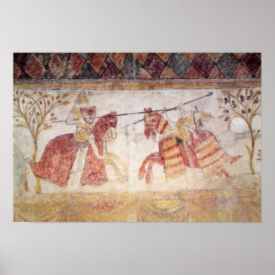 Combat between an Angevin King and Manfred Poster