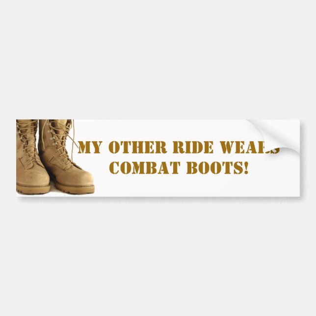 combat boots bumper sticker (Front)