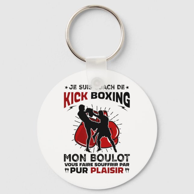 Combat Boxer Vs Coach  Key Ring (Front)