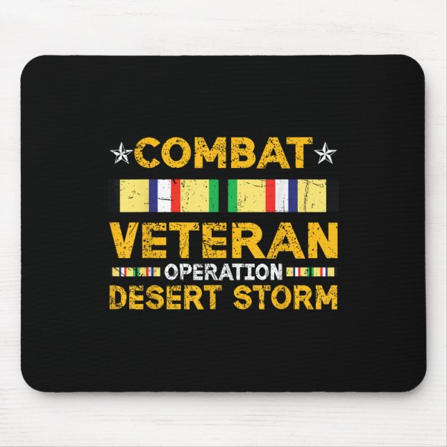 Combat Desert Storm Veteran Persian War Service Ri Mouse Mat (Front)