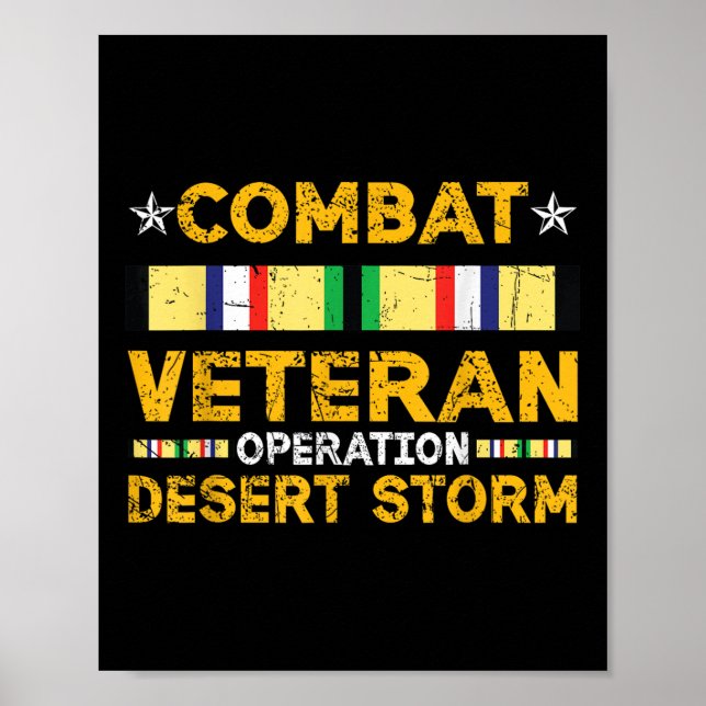 Combat Desert Storm Veteran Persian War Service Ri Poster (Front)