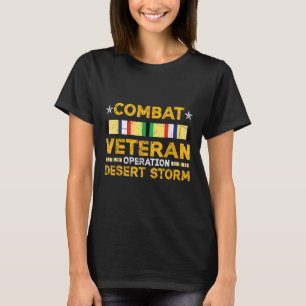 Combat Desert Storm Veteran Persian War Service Ri T-Shirt