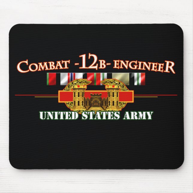 Combat Engineer 12B OEF OIF Mouse Mat (Front)