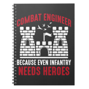 Combat Engineer Hero Army Engineering Infantry Notebook