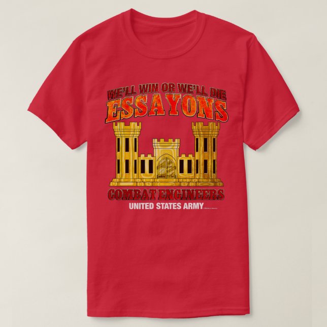Combat Engineers Essayons  T-Shirt (Design Front)