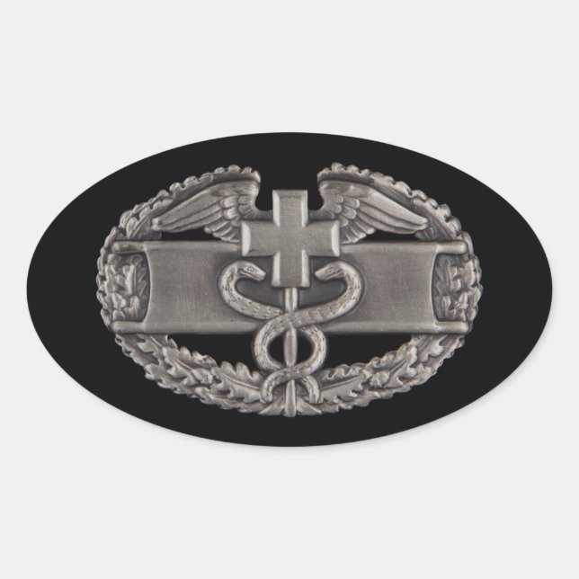 Combat Field Medical Badge (CFMB) Oval Sticker (Front)