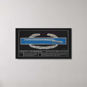 Combat Infantry Badge Technical Canvas Print
