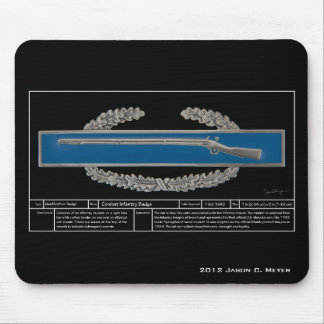 Combat Infantry Badge Technical Mouse Mat