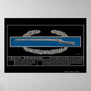 Combat Infantry Badge Technical Poster