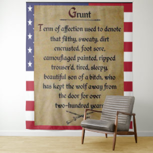 COMBAT INFANTRYMAN   aka "GRUNT" Tapestry