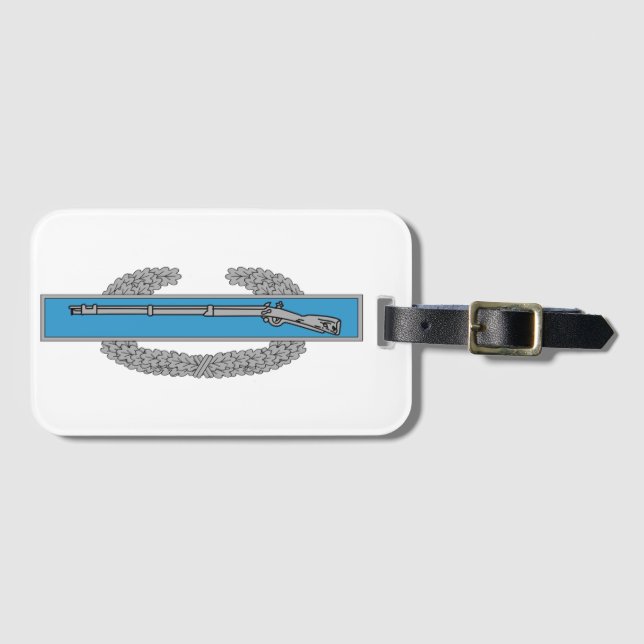 Combat Infantryman Badge CIB Army Veteran Luggage Tag (Front Horizontal)