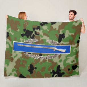 COMBAT INFRANTRYMAN'S BADGE (CIB) FLEECE BLANKET