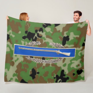 COMBAT INFRANTRYMAN'S BADGE (CIB) FLEECE BLANKET