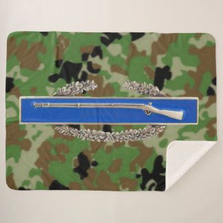 COMBAT INFRANTRYMAN'S BADGE (CIB) SHERPA BLANKET