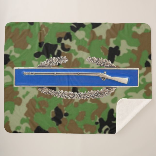 COMBAT INFRANTRYMAN'S BADGE (CIB) SHERPA BLANKET (Front (Horizontal))