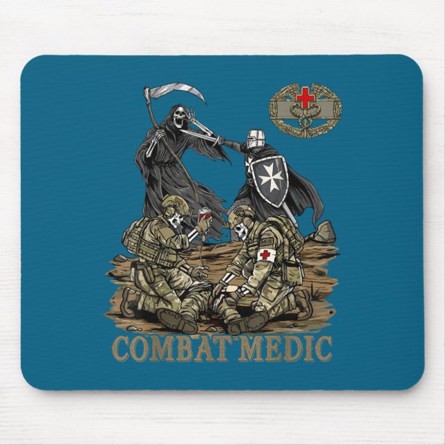 Combat Medic 68w Veteran Doc Survivor Design Mouse Mat (Front)