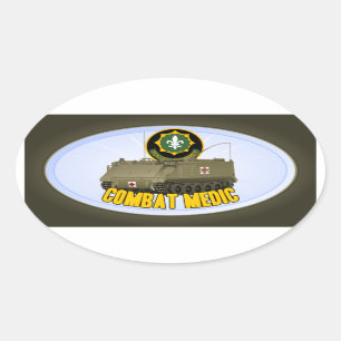 Combat Medic Oval Sticker