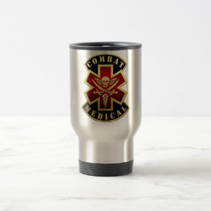 Combat Medical Skull & Swords Cross Patch Travel Mug