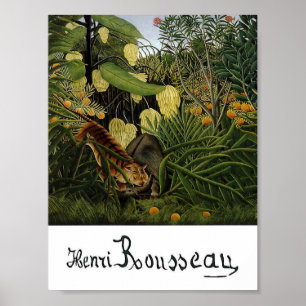 Combat of a Tiger and a Buffalo Poster