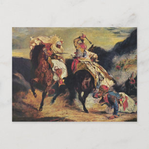 Combat of the Giaour and the Pasha Postcard