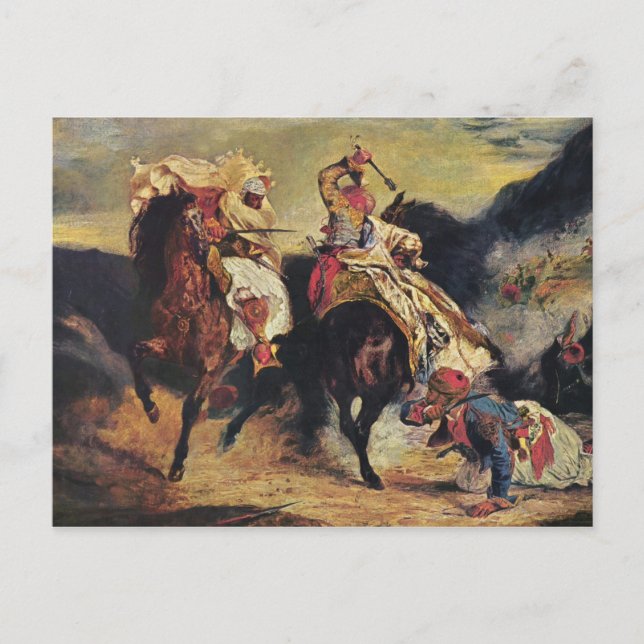 Combat of the Giaour and the Pasha Postcard (Front)