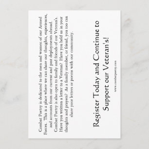 Combat Poetry Awareness Invitation