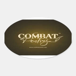 Combat Poetry Oval Sticker