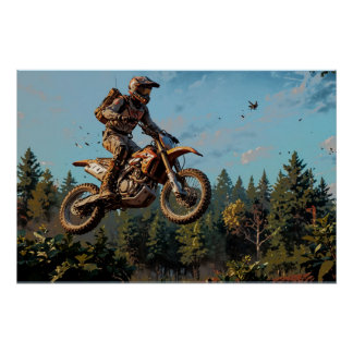 Combat Rescue Mission - Motocross Rider Poster