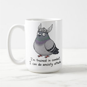 Combat Trained Pigeon - Anxiety Attack Humour Coffee Mug