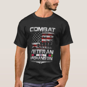Combat Veteran Afghanistan T Shirt Patriotic Veter