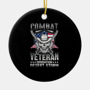 combat veteran operation desert storm ceramic tree decoration