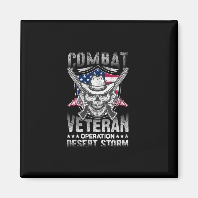 combat veteran operation desert storm magnet (Front)