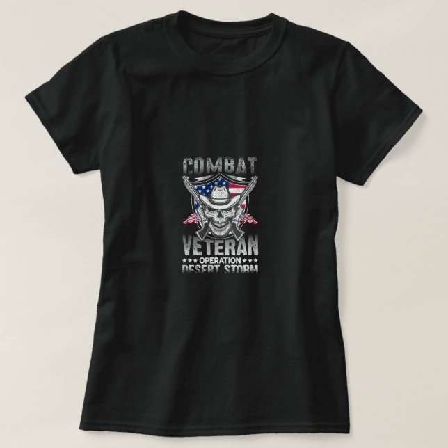 combat veteran operation desert storm T-Shirt (Design Front)