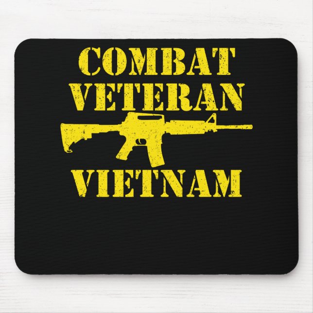 Combat Veteran Vietnam Proud Military Mouse Mat (Front)