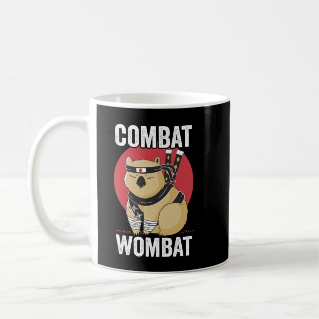 Combat Wombat Funny Coffee Mug (Left)