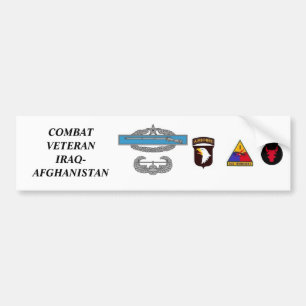 CombatInfBadge2Awd, aab, 1ad, 1mkl, 34ID, COMBA... Bumper Sticker