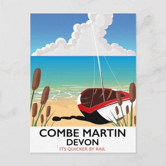 Combe Martin Devon Postcard (Front)