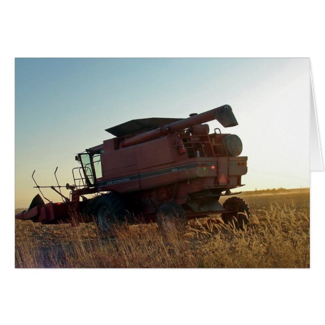 Combine at Sunset (Front Horizontal)