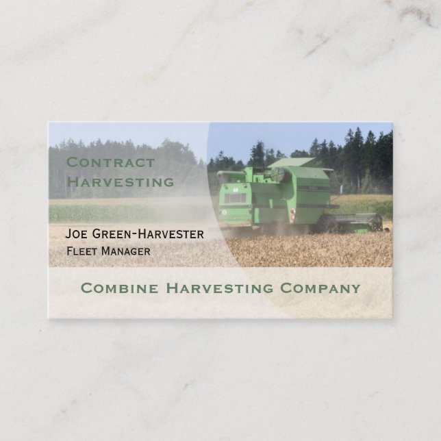 Combine Harvester business card (Front)
